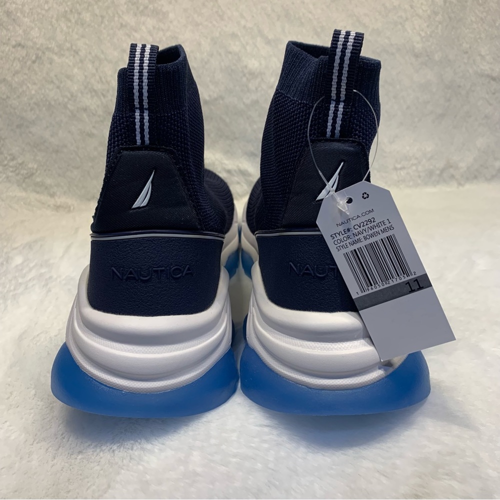 Nautica Men's High Sock Sneaker with Enhanced Ankle Support Style-Bowen Blue - Picture 7 of 12